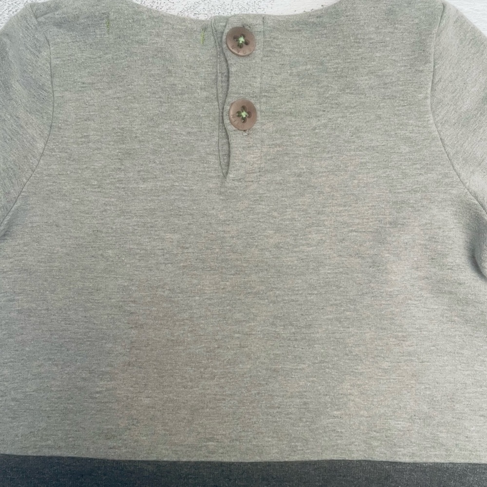 Morgan & Milo Girls 100% Cotton Gray Stripe Dress Size 5 - Picture 6 of 8